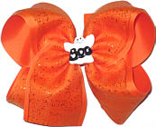 Mega Orange Glitter Overlay with pin back Ghost Miniature